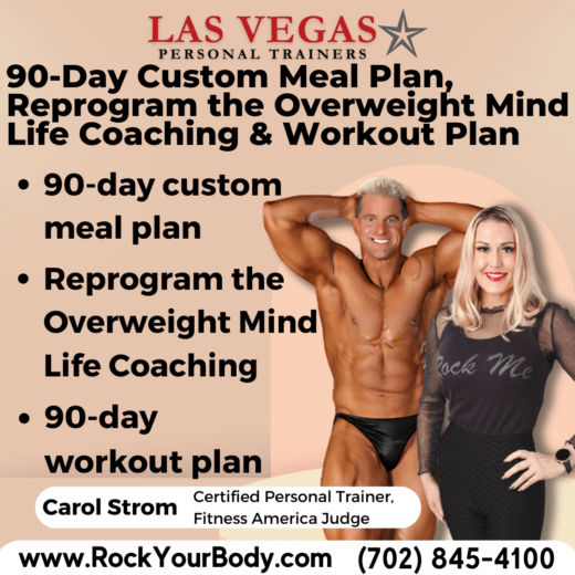 90-Day Custom Meal Plan, Reprogram the Overweight Mind Life Coaching & Workout Plan